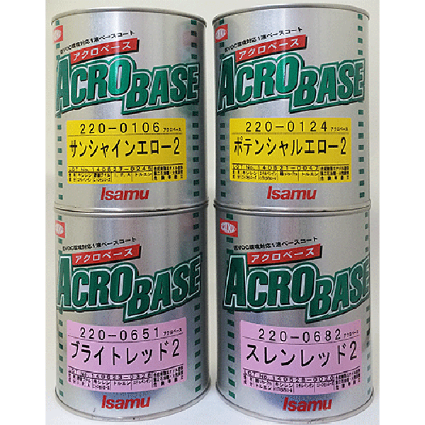 ファクトリーアウトレット イサム塗料 アクロベース スレンレッド 0.9L 環境対応1液型ベースコート