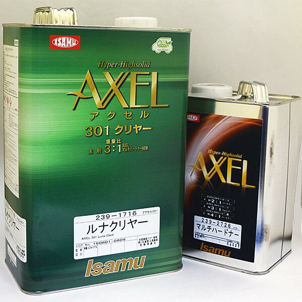 10％OFF イサム塗料 クリヤーセット アクセル301ルナクリヤー3.5L アクセルマルチハードナー0.9Lセット取寄 翌日発送 