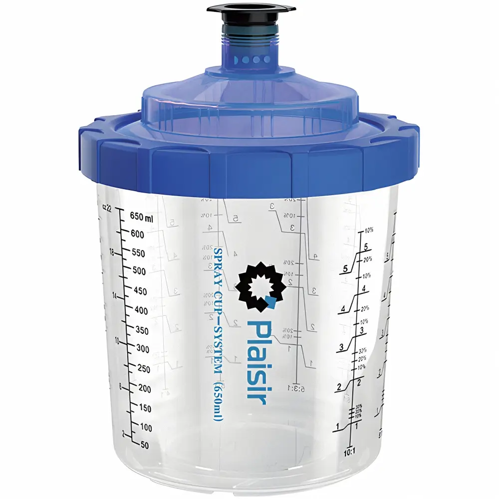 自動車塗装スプレーガンカップPlaisir PSS3.0 650ml PPS塗料 PLAISIR スプレーカップシステム PSS3.0 使い捨てカップはカップの洗浄