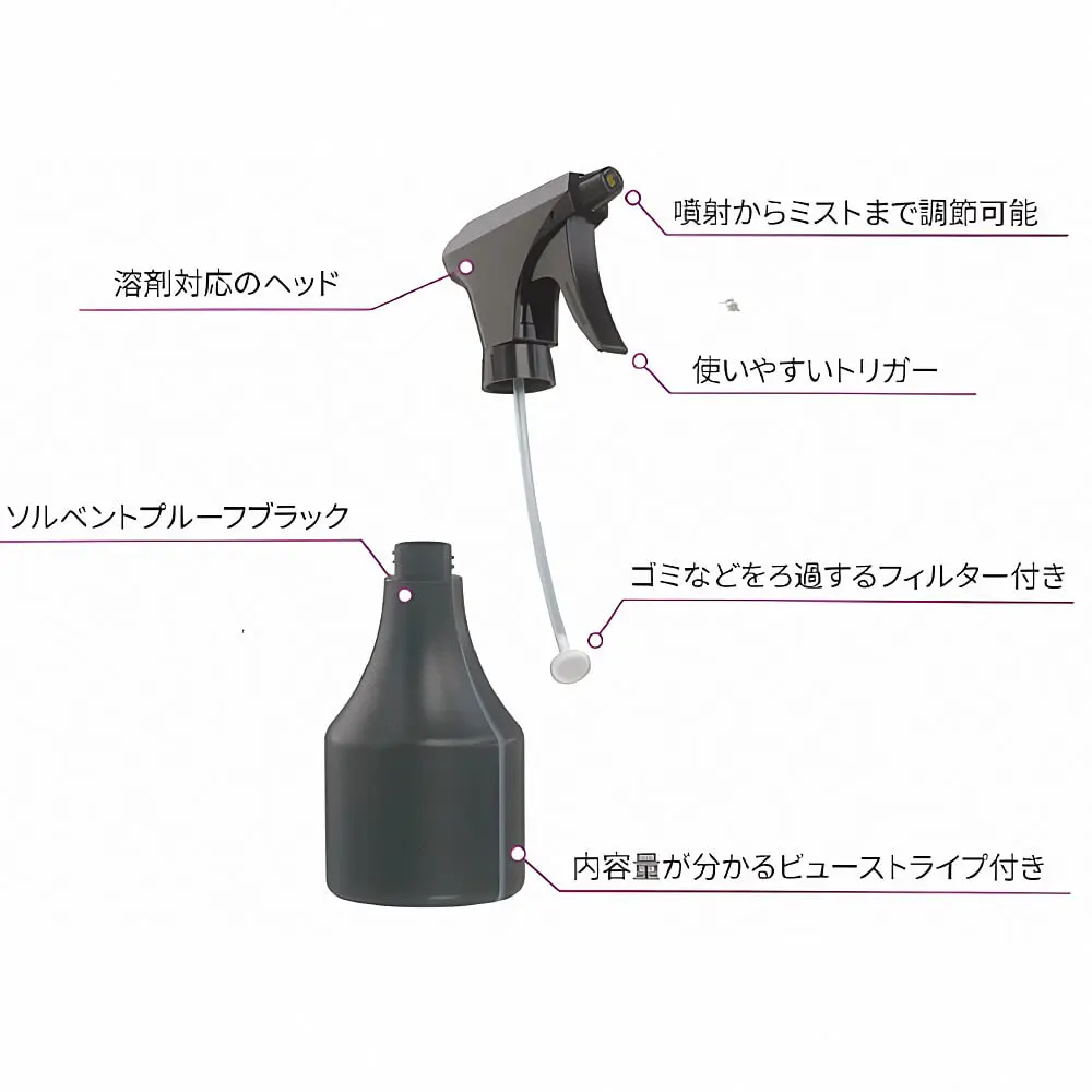 ソルベントプルーフ トリガースプレー SPTS-500 さまざま溶剤系液剤に