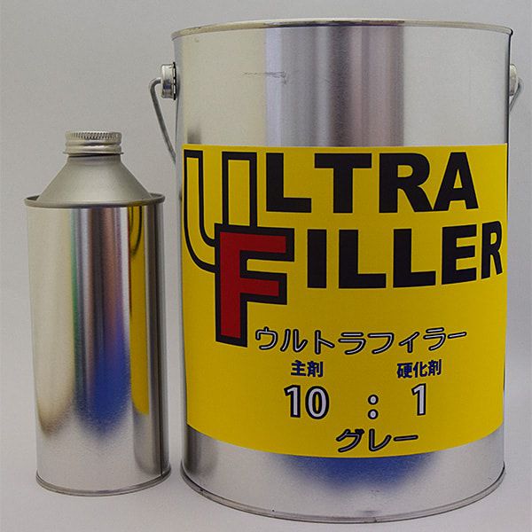 ウルトラフィラー グレー 4Kgセット(硬化剤付) ウルトラフィラー グレー 4Kgセット(硬化剤付)